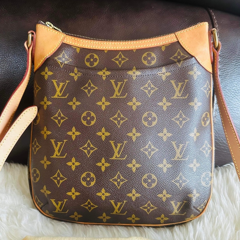 Louis Vuitton Monogram Canvas Crossbody Bag in Brown and Tan